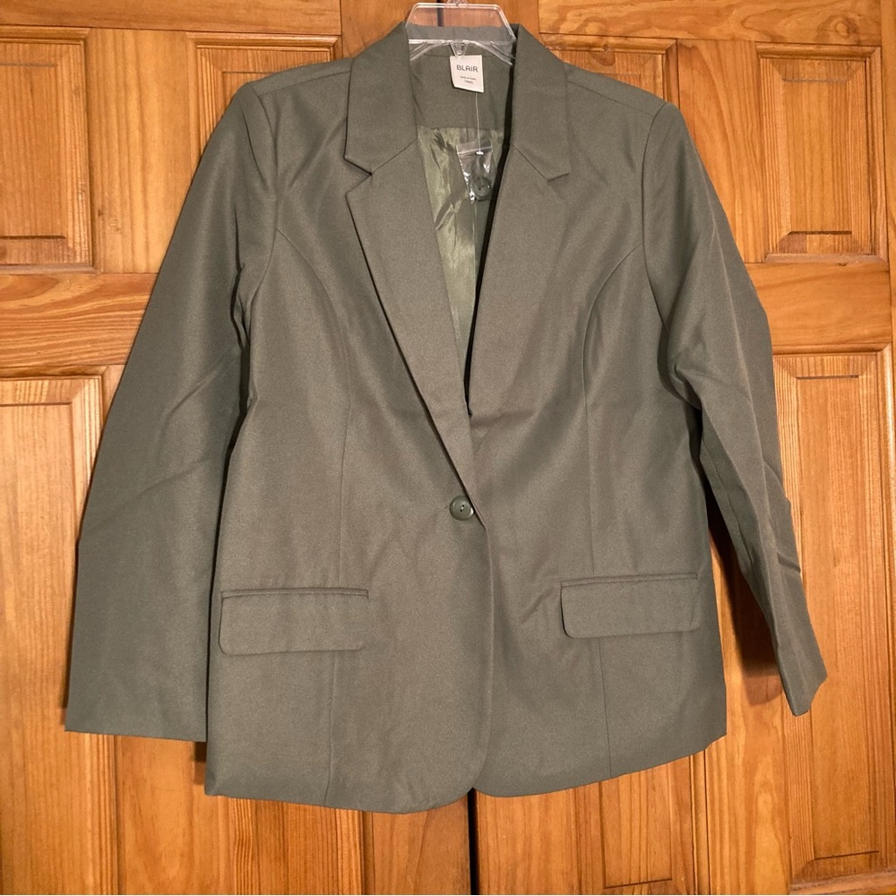 NWT Blair Blazer Lined Jacket Career Green Size 14